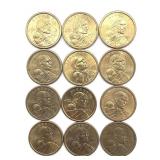 (12) Sacagawea Dollars