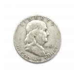 1951-S Franklin Half Dollar