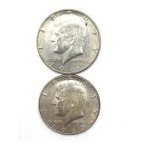 (2) 1969 Kennedy Half Dollars