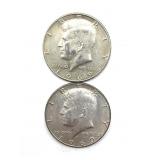 (2) 1969 Kennedy Half Dollars