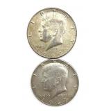 (2) 1967 Kennedy Half Dollars