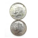 (2) 1969 Kennedy Half Dollars