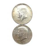 (2) 1969 Kennedy Half Dollars