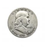 1951-S Franklin Half Dollar