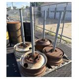 (4) Wheel Mounted Posts