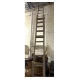 (3) Ladders; (2) Wooden, (1) Metal, 14' and