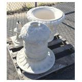 (3) Concrete Fountain Pieces