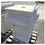 Concrete Fountain Base, (2) Pieces 25'x25'x37'