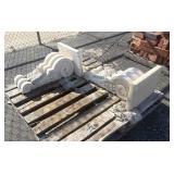 (2) Concrete Wall Shelves (damaged) 17' Tall