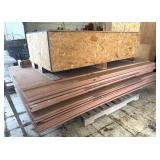 (18) Sheets 3/4 OSB, Crate & 1/2 Piece