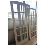 (3) White 15 Glass Panel Doors, (2) 30'x79' (1)