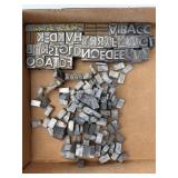 Vintage Metal Print Blocks 1" and Smaller