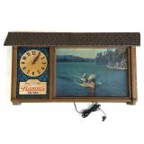 Vintage Hamm's Beer Lighted Clock Sign - 34.5??