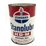 Vintage Standard Oil Stanolube Quart Can -