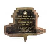 Antique Brass Crane Co Chicago Gauge 6.5" x 5.5"