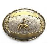 Alpaca Mexico Rodeo Belt Buckle 4"