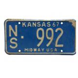 1967 Kansas License Plate