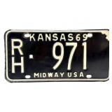 1969 Kansas License Plate