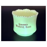Antique Winfield, KS Uranium Custard Glass Cup