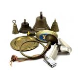 (2) Antique 1878 Saignelegier Brass Bells,