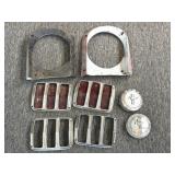 Vintage 1960s Ford Mustang Headlight Bezels, Tail