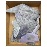 Vintage Metal Printing Plates
