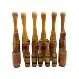 Vintage Wood Juggling Pins 11.75"