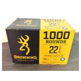 (1000) Rnds. .22 LR, Browning 36 Gr. HP