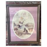 Louis Icart Bird Seller' Print, Framed and
