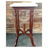 Marble Top Wood Side Table 14.5' x 28.5'- some