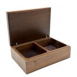 Vintage Wood Jewelry Box 8' x 5.5' x 3'