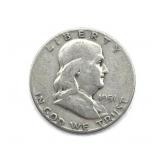 1951-S Franklin Half Dollar