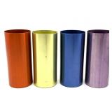 (4) Vintage Perma-Hues Colorful Cups 6"