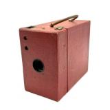 Antique Red Kodak Brownie Box Camera 6.5" x 3.5"