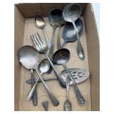 Antique Silver Plate Spoons and Sterling Plate