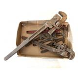 24" and Smaller Vintage Pipe Wrenches