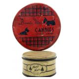 (2) Vintage Candy Tins 9.5" x 2.25" and