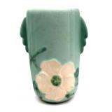 Vintage Weller Pottery Green Dogwood Vase 6.75"