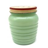 Vintage Jadeite Glass Jar 4.5" Tall- not UV