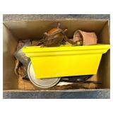 Metal Planter Box, Metal Watering Can, Vintage