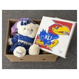 Vintage Kansas Jayhawks Seat Cushion, Stuffed