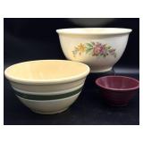 Vintage Stoneware Oven Ware Bowls 10.5" x 5.5"