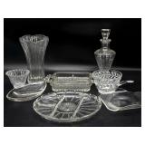 Vintage Glass Serving Trays, Vases, and More -