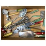 Vintage Wood Handled Kitchen Utensils