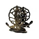 Vintage Mermaid Design Cast Iron Holder 7" x 7.5"