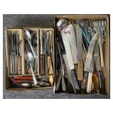 Vintage Kitchen Knives, Flatware, and Utensils