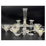 Vintage Cambridge Candle Stick and Vase Pieces