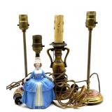 Antique Porcelain Figure Lamp, Antique Vanity
