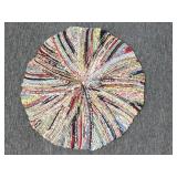 Vintage Handmade Rag Rug 28"