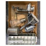 Vintage Griswold Chopper, Nut Chopper, Ice Trays,